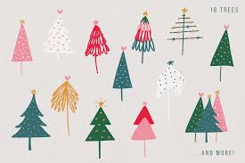 Download this christmas tree icons vector illustration now. Messy And Modern Christmas Tree Illustrations By Ka Designs Thehungryjpeg Com