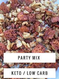 Party Mix Keto Low Carb Recipe Low Carb Crunchy Snacks Low Carb Snacks Low Carb Keto