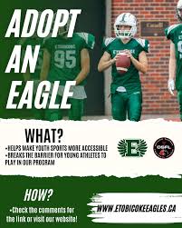 Welcome David Grubesic to the 2025 U18 Etobicoke Eagles!!🏈🦅 Interested in  becoming apart of the Eagles family? Register now with the link in our bio  🟢⚫️⚪️