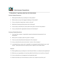 Interviewee Questions