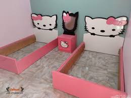 غرفة نوم اطفال شكل القطه باللون الأبيض والوردي السنطاوي لتجارة