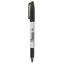 Sharpie Permanent Marker Black Fine Tip Pack Of 12