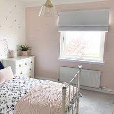 The white furnishings with strawberry borders. Real Rooms Absolutely Loving This Colour Scheme Not Too Girly By Adding The Grey And Playing W Brick Wallpaper Bedroom Wallpaper Bedroom Brick Wallpaper Room