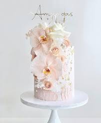 Maybe you would like to learn more about one of these? Sugarandglazed Amanda S 21st Pink Textured Buttercream Cake With A Mixture Of Fresh And Dried Flowers Beautiful Orchids From Clementinepost Gold Cake Topper From My Custom Cut Facebook