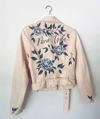 Check Out These Hot New Calligraphy Trends For Weddings Leather Jacket Wedding Painted Leather Jacket Fashion