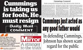Dominic Cummings Scandal British Press Divided Over Response Daily Mail Online