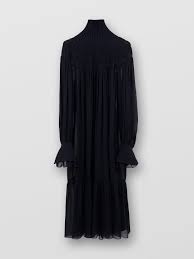Librivox is a hope, an experiment, and a question: Abito In Georgette Di Seta Con Collo Alto E Maniche Lunghe Chloe It