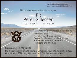 Join facebook to connect with peter gillissen and others you may know. Traueranzeigen Von Peter Gillessen Trauer Hna De