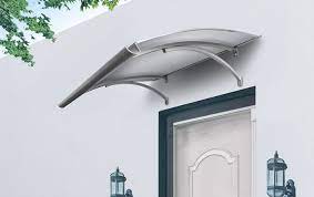 Awning brackets for rvs and trailers. The Haymen Door Canopy 1400x900mm Silver Metal Brackets Tinted Premium Cover