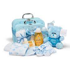 Abcs of warm fuzzies print $25.00. Amazon Com Baby Gift Set Baby Shower Hamper In Blue With Baby Clothes Teddy Bear And Gifts Presented In 2 Keepsake Boxes Baby