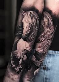 Two black lines leg tattoo meaning. 45 Unique Horse Tattoo Ideas Simple Tribal Colorful Meaning More