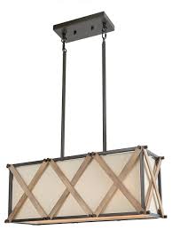 Laluz 3 Light Wood Kitchen Island Lighting Rectangular Chandeliers Transitional Kitchen Island Lighting By Lnclighting Llc