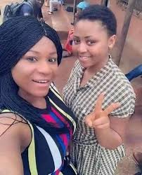 Nollywood actress, Regina Daniel with Destiny Etiko 💙🧡💜