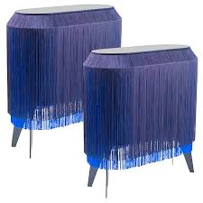 Check spelling or type a new query. Set Of 2 Blue Fringe Side Table Nightstand Made In France For Sale At 1stdibs
