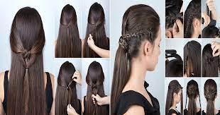 You can add several elastics (if you have long hair) for a classy effect as in the picture. 14 Simple Diy Hairstyles For Gowns