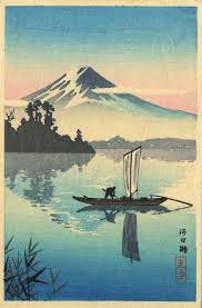 Æ²³å£æ¹ Mt Fuji From Lake Kawaguchi By Tsuchiya Koitsu 1930s Japanese Art Prints Japanese Woodblock Printing Japanese Painting