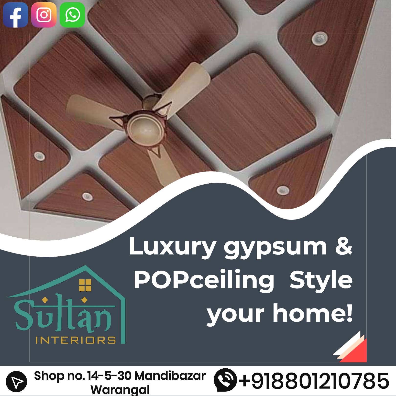 Gypsum & pop ceiling product image