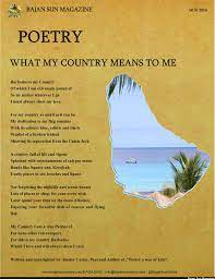 Barbados What Country Means To Me By Barbadian Poet Author Ainsley M Carter Bajan Living In The Uk Www Bajansunonline Com M Barbados Magazine Author