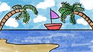 Below are 12 printable diagrams that give kids easy step by step instructions on how to draw a whole set of adorable ocean animals! Hello Parents And Children This Is Our Latest Video About How To Draw A Beach Scenery This Video Shows That Beach Drawing Drawing For Kids Easy Drawings
