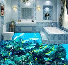 3d Wallpaper Customized 3d Floor Painting Wall Paper 3d Dark Ocean Floor Tile Stereograph Bathroom Floor Living Room Wallpaper From Cansou 41 49 Dhgate Com 3d Wallpaper 3d Floor Painting Beautiful Wall