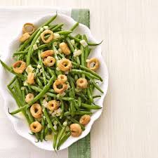 French Green Beans With Butter Sauce And Crispy Leeks Recipe Thanksgiving Side Dishes French Green Beans Bean Recipes