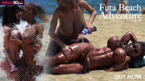 Dickgirl Fun in the Sun in 13G's Futa Beach Adventure - Affect3D.com