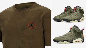 Jordan 4 shirts to match the travis scott 4s aka cactus jack 4s. Travis Scott Air Jordan 6 Clothing Medium Olive Shirt Gov