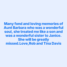 Tribute Wall | Barbara Pettett Doody