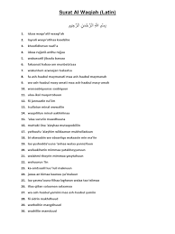 Nov 02, 2020 · description download surat al waqiah arab latin dan terjemahan comments. Al Waqi Ah Latin
