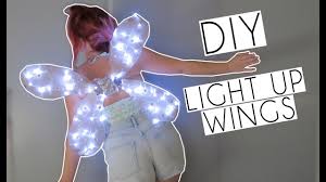 To form the foam core base for wings, with a pencil, trace around oval platters or small serving bowls to create five ovals in the following sizes: Diy Light Up Festival Costume Wings Paige Joanna Youtube