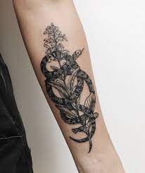 Snake Floral Tattoo Around Arm Tattoo Tattoos Picture Tattoos
