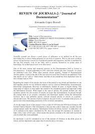 How do you peer review a review article? Pdf Review Of Journals 2 Journal Of Documentation