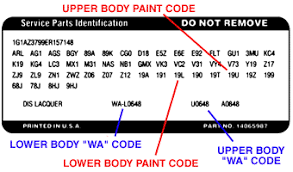 Gm Paint Code Chart Wiring Diagrams