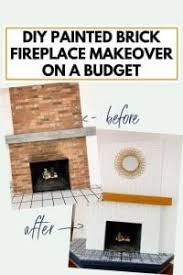How to paint a brick fireplace before and after pictures. Diy Painted Brick Fireplace Makeover On A Budget Before After The Confused Millennial