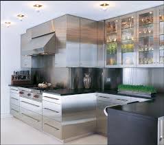 Stainless Steel Kitchen Cabinets With Glass Doors Kitchen Cabinet Design Metal Kitchen Cabinets Kitchen Inspiration Design