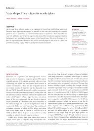 Pdf Vape Shops The E Cigarette Marketplace
