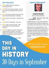 The editors of publications international, ltd. This Day In History For Seniors September Activities For Teens Senior Activities Trivia For Seniors