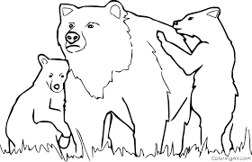 Grizz, panda and polar bear are three brothers who try to belong and make friends. Black Bear And Two Cubs Coloring Page Coloringall