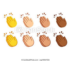 If you make a purchase, my modern met may earn an affiliate commission. Clapping Hands Emoji Set Applause Icons In Two Styles Line Icon And Flat Cartoon Color Option Different Skin Shades Canstock