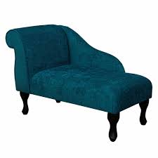 Mini Chaise Longue In A Presto Teal Chenille Fabric Pres714 Beaumont