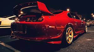 Wheels are work rezax 18x9+30 and 18x10.5+36. Hd Wallpaper Red Toyota Supra Mk4 Night Machine Car Parking Drives Kit Wallpaper Flare
