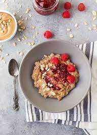 Healthy Peanut Butter Jelly Oatmeal Recipe Easy Breakfast Idea Recipe Easy Oatmeal Recipes Healthy Oatmeal Recipes Breakfast Oatmeal Recipes