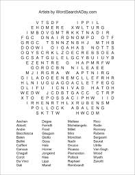 For the last decade and a bit of his life (he died in 1967), reinhardt used just black in his paintings. Artists Word Search A Day