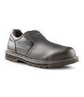 Steel Toe Steel Plate Anti Slip Slip On Safety Shoes - Black Dakota