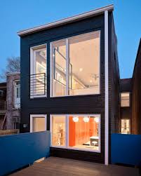 Lofts and apartments can be a challenge to find a place for everything. Small Row House Renovation Idea Bold Colors