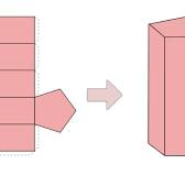 Prisma pentagonal para armar - Poliedros de papel