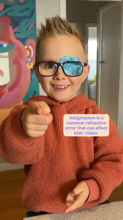 Child eye examination illustration
