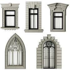 3d Classic Frame Window Cgtrader House Window Design Classic House Design Window Design