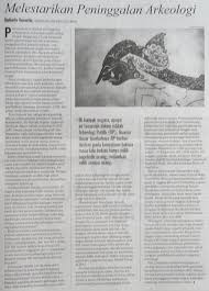 Negara yang aman dan damai dapat menjamin kebahagiaan dan keselamatan rakyatnya. Melestarikan Peninggalan Arkeologi Majalah Arkeologi Indonesia