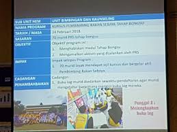 Perkhidmatan bimbingan dan kaunseling menjadi peneraju utama dalam mewujudkan. Guru Kaunseling Nurhaiza Che Mat Minit Mesyuarat Ubk Kali Kedua 2018